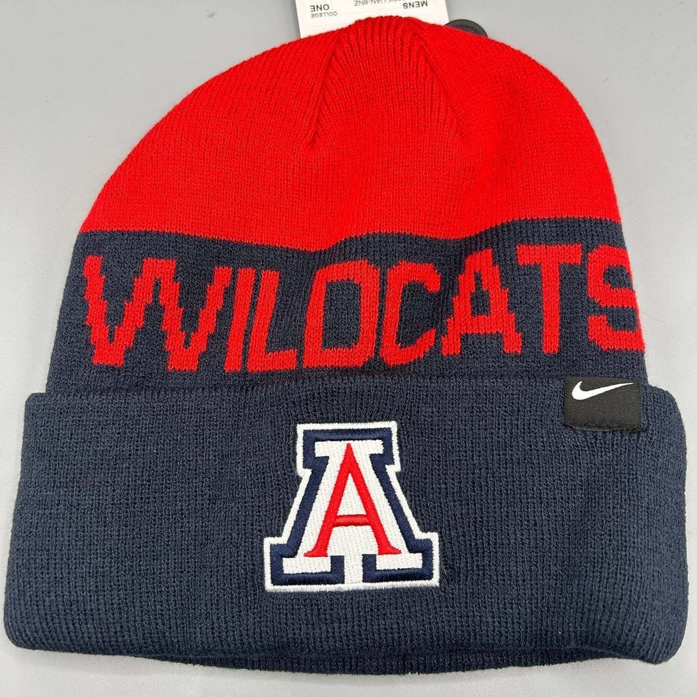 Arizona Wildcats x‎ Nike Hat Men Navy Red Cuffed Beanie Cap New - Picture 2 of 4